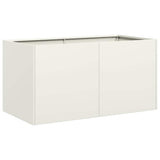 Vidaxl plantenbak 80x40x40 cm koudgewalst staal wit
