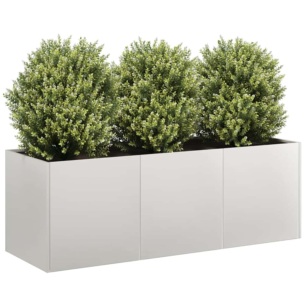 Vidaxl plantenbak 120x40x40 cm roestvrij staal