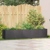 Vidaxl plantenbak zwart 200x40x40 cm koudgewalst staal
