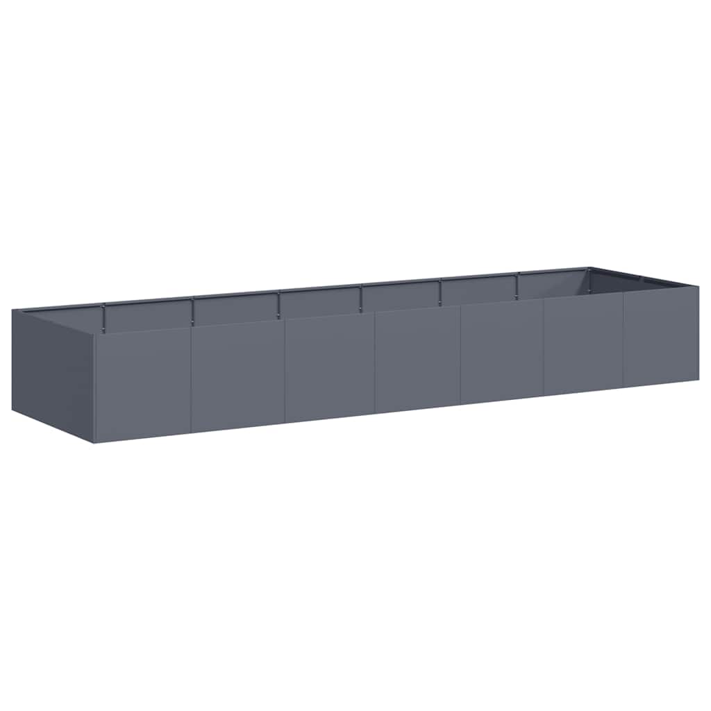 Vidaxl plantenbak 280x80x40 cm staal antracietkleurig