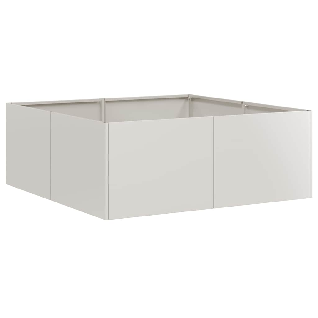 Vidaxl plantenbak 80x80x30 cm roestvrij staal