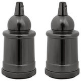 Vidaxl lamphouders 2 st glanzend zwart e27