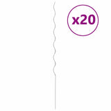 Vidaxl plantondersteuning 20 pcs zilver 110 x 0.6 x 0.6 cm staal