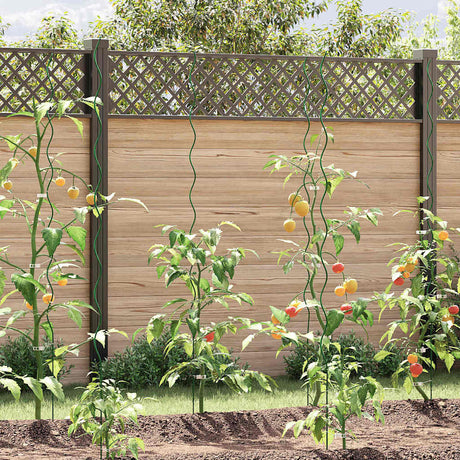 Vidaxl plantondersteuning 5 pcs groen 110 x 0.6 x 0.6 cm staal
