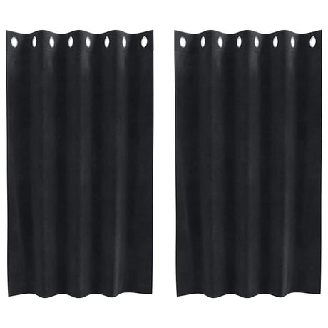 Vidaxl verduisterende gordijnen 2 pcs zwart 140 x 140 cm fluweel