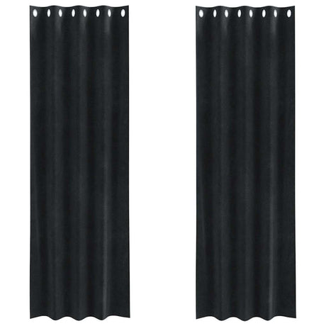 Vidaxl verduisterende gordijnen 2 pcs zwart 140 x 260 cm fluweel
