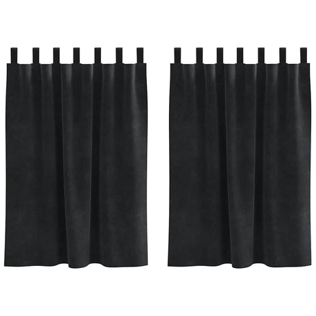 Vidaxl verduisterende gordijnen 2 pcs zwart 140 x 140 cm fluweel