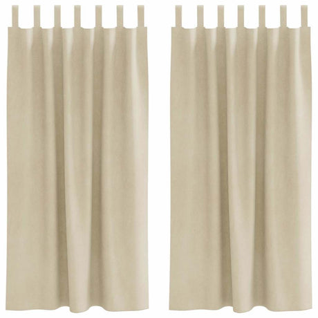 Vidaxl verduisterende gordijnen 2 pcs crème 140 x 175 cm fluweel