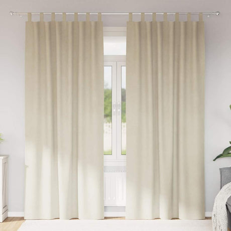 Vidaxl verduisterende gordijnen 2 pcs crème 140 x 245 cm fluweel