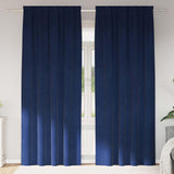 Vidaxl verduisterende gordijnen 2 pcs donkerblauw 140 x 245 cm fluweel