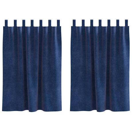 Vidaxl verduisterende gordijnen 2 pcs donkerblauw 140 x 140 cm fluweel