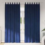 Vidaxl verduisterende gordijnen 2 pcs donkerblauw 140 x 260 cm fluweel