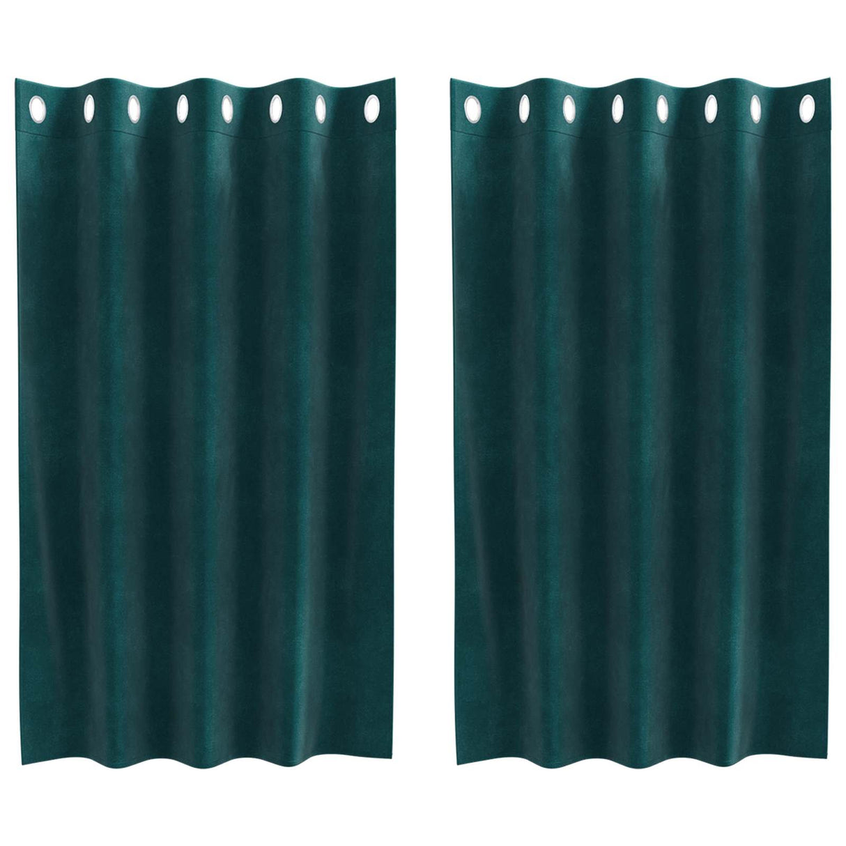 Vidaxl verduisterende gordijnen 2 pcs donkergroen 140 x 140 cm fluweel