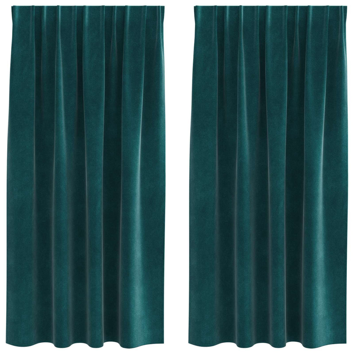Vidaxl verduisterende gordijnen 2 pcs donkergroen 140 x 175 cm fluweel