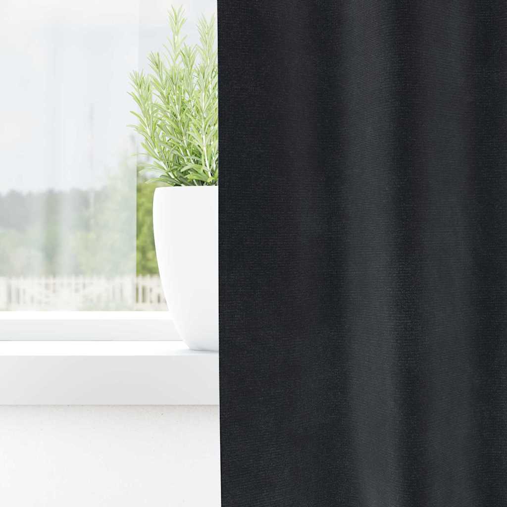Vidaxl verduisterende gordijnen 2 pcs donkergrijs 140 x 175 cm fluweel