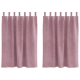 Vidaxl verduisterende gordijnen 2 pcs donkerroze 140 x 140 cm fluweel