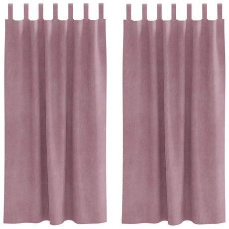 Vidaxl verduisterende gordijnen 2 pcs donkerroze 140 x 175 cm fluweel