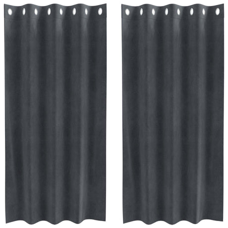Vidaxl verduisterende gordijnen 2 pcs lichtgrijs 140 x 175 cm fluweel