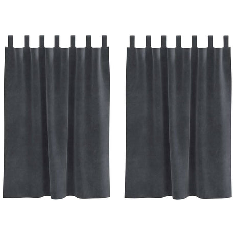 Vidaxl verduisterende gordijnen 2 pcs lichtgrijs 140 x 140 cm fluweel