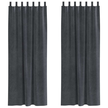 Vidaxl verduisterende gordijnen 2 pcs lichtgrijs 140 x 225 cm fluweel