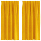 Vidaxl verduisterende gordijnen 2 pcs mosterdgeel 140 x 175 cm fluweel