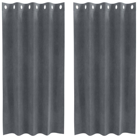 Vidaxl verduisterende gordijnen 2 pcs lichtgrijs 140 x 175 cm fluweel