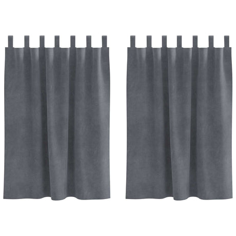 Vidaxl verduisterende gordijnen 2 pcs lichtgrijs 140 x 140 cm fluweel