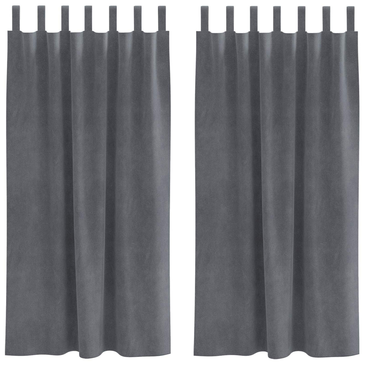 Vidaxl verduisterende gordijnen 2 pcs lichtgrijs 140 x 175 cm fluweel