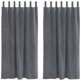 Vidaxl verduisterende gordijnen 2 pcs lichtgrijs 140 x 175 cm fluweel