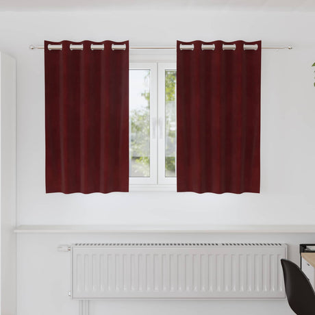 Vidaxl verduisterende gordijnen 2 pcs wijnrood 140 x 140 cm fluweel