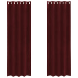 Vidaxl verduisterende gordijnen 2 pcs wijnrood 140 x 260 cm fluweel