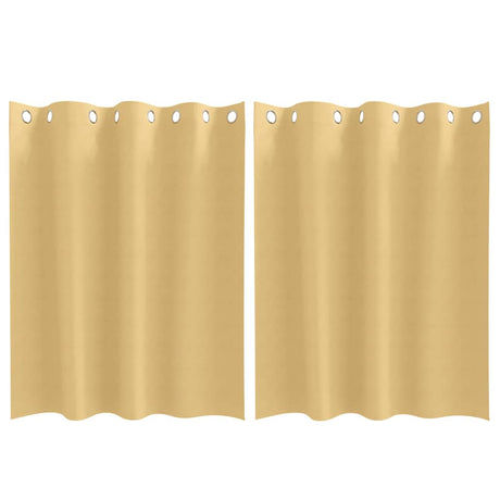 Vidaxl zwart-out gordijnen met ringen 2 pcs beige 140 x 140 cm