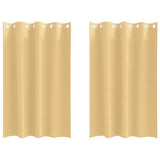Vidaxl zwart-out gordijnen met ringen 2 pcs beige 175 x 140 cm