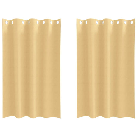 Vidaxl zwart-out gordijnen met ringen 2 pcs beige 175 x 140 cm