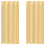 Vidaxl zwart-out gordijnen met ringen 2 pcs beige 225 x 140 cm