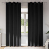 Vidaxl zwart-out gordijnen met ringen 2 pcs zwart 245 x 140 cm