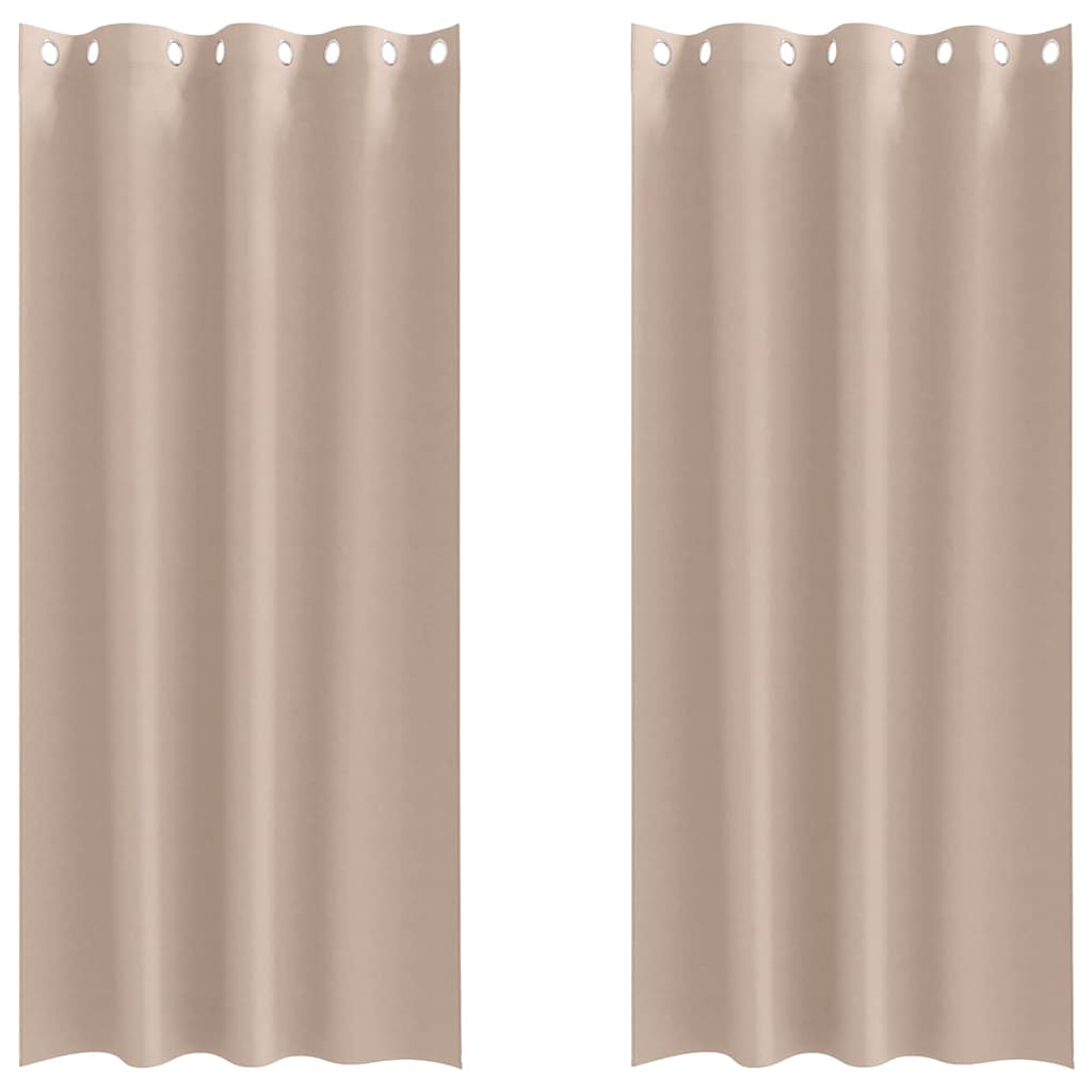 Vidaxl zwart-out gordijnen met ringen 2 pcs taupe 260 x 140 cm