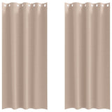 Vidaxl zwart-out gordijnen met ringen 2 pcs taupe 260 x 140 cm