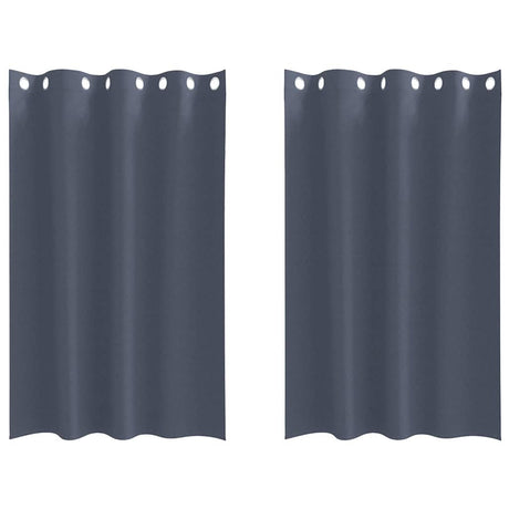 Vidaxl zwart-out gordijnen met ringen 2 pcs antraciet 175 x 140 cm