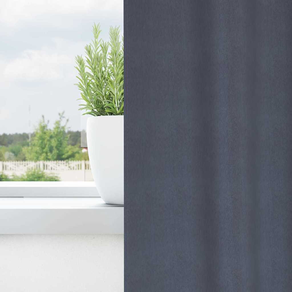 Vidaxl zwart-out gordijnen met ringen 2 pcs antraciet 260 x 140 cm