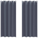 Vidaxl zwart-out gordijnen met ringen 2 pcs antraciet 260 x 140 cm
