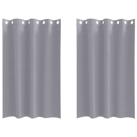 Vidaxl zwart-out gordijnen met ringen 2 pcs lichtgrijs 175 x 140 cm