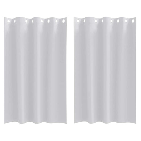Vidaxl zwart-out gordijnen met ringen 2 pcs bleekgrijs 175 x 140 cm