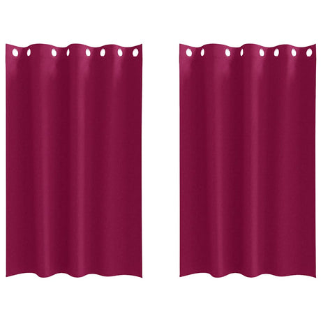 Vidaxl zwart-out gordijnen met ringen 2 pcs wijnrood 175 x 140 cm
