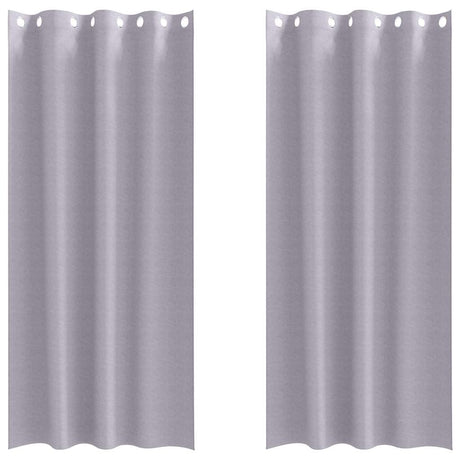 Vidaxl zwart-out gordijnen met ringen 2 pcs metaalgrijs 260 x 140 cm