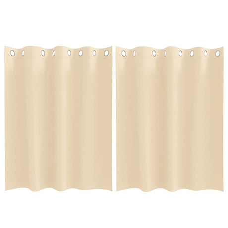Vidaxl zwart-out gordijnen met ringen 2 pcs crème 140 x 140 cm