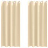 Vidaxl zwart-out gordijnen met ringen 2 pcs crème 225 x 140 cm