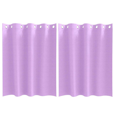Vidaxl zwart-out gordijnen met ringen 2 pcs paars 140 x 140 cm