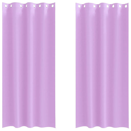 Vidaxl zwart-out gordijnen met ringen 2 pcs paars 225 x 140 cm