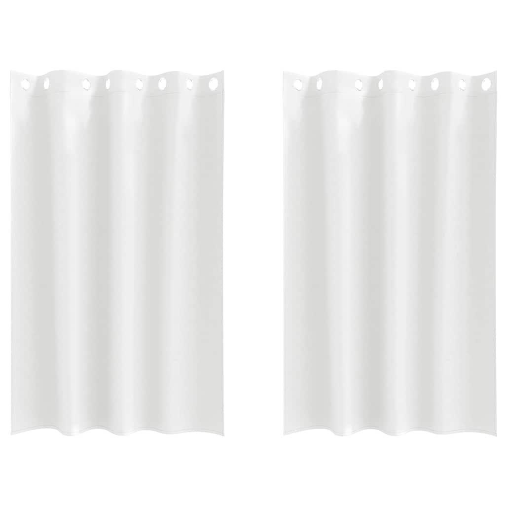 Vidaxl zwart-out gordijnen met ringen 2 pcs puur wit 175 x 140 cm